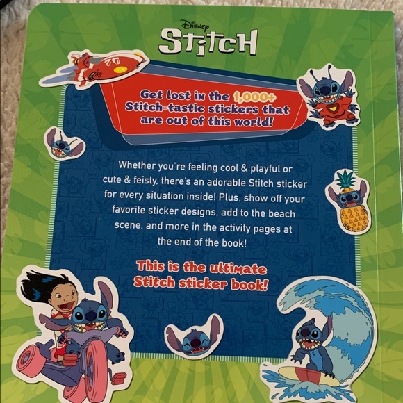NEW Disney Stitch Books Tell Time & Sticker Book - Picture 6 of 13